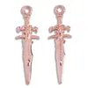 Pingente Espada de Cavaleiro Mini Multicolorido Feito à Mão DIY Joias de Liga Retro Acessórios Pingente Mais Vendido na Amazon