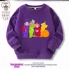 Moletom Teletubbies para meninos e meninas, nova camiseta básica de gola redonda infantil para primavera e outono de 2026, roupa da moda para crianças mais velhas