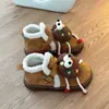 Celebridade da Internet Botas de Neve Fofas com Solado Grosso 2026 Novo Estilo de Inverno Forradas com Lã e Espessadas Sapatos de Algodão Confortáveis Sapatos Peludos Super Macios e Leves