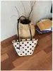 Bolsa Coreana de Bolinhas de Um Ombro Grande Capacidade Versátil para o Dia a Dia Bolsa Tote Temperamento de Nicho de Alto Padrão Bolsa de Axila para o Dia a Dia