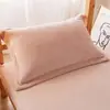 Fundas de Almohada de Terciopelo Coral de Invierno, un Par de 48X74Cm Gamuza Cálidas y Engrosadas Funda de Almohada Individual Grande Terciopelo de Felpa