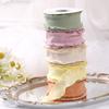 Cinta Navideña Flor Material de Empaque Regalo Decoración para Hornear Material DIY Ramo de Flores Cinta Gasa Cinta Plisada