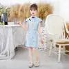 Vestido cheongsam para niña nuevo vestido de verano niña pequeña vestido de princesa occidental traje Tang para niños vestido hanfu
