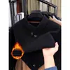 Suéter grueso de piel de visón para hombre, de punto liso y cálido, con cuello de bufanda, para invierno, venta al por mayor transfronteriza