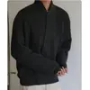Cárdigan de terciopelo ártico para primavera y otoño, con cuello en V, color liso, tejido cálido, top casual juvenil, marca trendy unisex