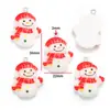 Serie Navideña de Resina DIY Colgante de Papá Noel Regalo Muñeco de Nieve Pulsera Llavero Colgante Decorativo W462