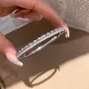 Pulseira Rombo Dupla Camada Banhada a Ouro 18K Real com Zircônia Luxo Leve Retrô Nicho Corrente de Mão Exquisita Toque de Alto Padrão Joia de Mão para Mulheres