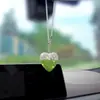 Colgante creativo de corazón de diamante con degradado para coche, estilo ins, corazón 3D con incrustaciones de diamantes, decoración para espejo retrovisor