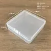 Caja de almacenamiento de plástico cuadrada multimodelo con tapa, partes transparentes, herramientas pequeñas, caja de embalaje a prueba de polvo, caja de muestra al por mayor