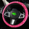 Cubierta de volante de diamantes para coche, brillante, con pedrería, cubierta de cinturón de seguridad, posavasos para coche, combinación multiset transfronteriza