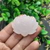 Afeganistão Jade Branco Flor de Lótus pingente marcador de página borla acessórios para vestuário DIY bolsa pendurar chaveiro Pingente de jade passo proibido fornecimento