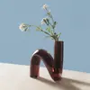 Vaso de Vidro Hidropônico de Alto Padrão Nórdico com Plantas Verdes, Ornamento de Mesa Criativo com Formato Irregular, Estilo Ins, Exclusivamente para Vendas Transfronteiriças