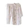 Xiyue Otoño e Invierno al por Mayor 10A Antibacteriano Algodón Puro Algodón de Aire Vestido de Maternidad Clase A Pijama de Lactancia Postparto para Mujer