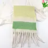 Comercio Transfronterizo|Bufanda Rayada con Borlas en Bloques de Color Otoño e Invierno|Cómoda y Cálida|Soporta Envío Directo de Productos Procesados desde Stock