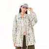 Jaqueta Casual Tendência Verão 2026 para Mulheres, Caimento Solto, Emagrecimento, Texturizada, Bolsos Grandes, Estilo Americano, Atacado