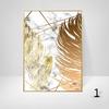 Pintura Decorativa de Pared de Fondo de Sofá Lujo Ligero Simple Planta Hoja Dorada Pintura Artística Núcleo Planta Verde Nórdica Sala de Estar Pintura Colgante