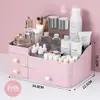 Caja de Almacenamiento Cosmético Tipo Cajón Compartimentada Caja de Plástico Caja de Almacenamiento para Escritorio Estante de Almacenamiento para Brochas de Maquillaje Labiales