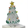 Árbol de Navidad de Vidrio Soplado a Mano de 8.5 cm Zibo Manualidades de Vidrio Árbol de Navidad Giratorio Jingdezhen