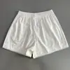 Pantalones Cortos Deportivos Simples Estilo Francés 100% Algodón Cintura Alta para Mujer Verano Cintura Elástica Sueltos Casuales Versátiles Pantalones Cortos Deportivos
