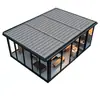 Toldo para Solário Cortinas Superiores Venezianas Rolantes Retráteis Elétricas à Prova de Vento Toldo de Isolamento Térmico para Telhado de Vidro Toldo de Liga de Alumínio