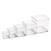Tamaño pequeño Transparente Cuadrado Acrílico Cilindro Cuadrado Maceta Caja de Flores Maceta para Suculentas Arreglo Floral Cilindro Cuadrado Caja de Empaque para Ramo de Flores Frescas