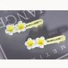 Flequillo Flor de Huevo Pasador Pequeño para el Cabello Pinzas BB para Cabello Ralo de Mujer Accesorios para el Cabello Corazón de Niña Flor Amarilla Pinza de Pato Pasador