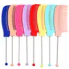 Peine de Cuentas DIY Transfronterizo Multicolor de Plástico Usable Peine de Maquillaje con Cuentas Nuevo Lindo Portátil Peine para el Cabello