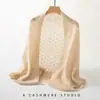 Primavera e Outono Fino Cashmere Xale High-end Moda Feminina Cachecol Quente Diamante Oco Poncho de Malha
