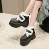 Zapatos de Algodón Peludos 2026 Nuevos con Plataforma de Suela Gruesa para Aumentar la Altura, con Velcro, Botas de Nieve para Mujer, Forrados de Felpa y Engrosados para Invierno