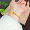Joyería de oro Jin Yan con pulsera de burbujas de diamantes de oro brillante de 24 quilates, pulsera de moda de circonita de ocho corazones y ocho flechas para mujer
