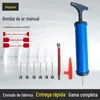 Bomba de Ar Manual para Encher Balões, Boias de Natação, Bolas de Futebol Azuis, Bomba de Ar Portátil para Encher