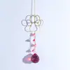 Colgante de cristal para ventana Amazon transfronterizo, atrapasoles, luna, mariposa, carillón de viento, decoración de habitación, colgante, accesorios DIY