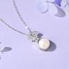 Nuevo Collar de Perlas de Plata Esterlina S925 con Bolsa Pequeña de Color Albaricoque, Zirconias Micro-incrustadas, Nicho de Lujo Ligero, Cadena Clavicular de Perlas al por Mayor