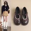 Zapatos pequeños de cuero con lazo de encaje 2026 otoño nuevo estilo JK lindo japonés Zapatos Mary Jane para mujer para combinar con faldas
