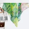Estilo chino estilo pintura al óleo camelia moderno gasa 90 pañuelo cuadrado grande bufanda de seda para mujer bufanda de primavera y otoño con temperamento para combinar con camisa chal