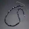 2023 Estilo Nuevo Europeo y Americano Piedra de Tigre Piedra Natural Tendencia de Moda para Hombre Collar de Ágata Negra Volcánica Simple con Cuentas
