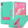 Nueva Funda Plana de Silicona de Contraste Samsung Tab S9 X710 S9Plus Anticaída con Soporte de PC Protector