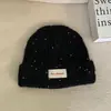 Gorro de punto color hueso para mujer, colección otoño/invierno 2026, apto para cabezas más grandes, sombrero versátil que hace que la cara parezca más pequeña, cálido y protege los oídos, y cubre la cabeza