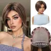Peluca Completa de Seda Importada Mono Se Puede Peinar Libremente, Peluca Bob Gris Natural Realista en Degradado para Mujeres Cobertura Completa de Cabeza