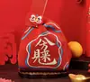 Bolsa de la Suerte del Año del Caballo, Bolsa de Regalo Estilo Chino para Reunión Anual de Empresa, Regalo de Festival de Primavera, Bolsa de Punto, Bolsa de Regalo de Año Nuevo