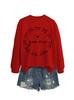 Sudadera de Amazon para Mujer con Estampado de Letras Casual para Otoño e Invierno, Cuello Redondo, Manga Larga, Muy Resistente y Sorprendente