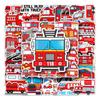 50 Camión de Bomberos Graffiti Personalidad Dibujos Animados Transfronterizo Recompensa para Niños Cuenta de Mano DIY Patineta Equipaje Pegatina Impermeable