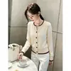 Cárdigan de punto de diseño único, casual y moderno estilo coreano, nuevo top fino de manga larga de moda para otoño 2026 para mujer