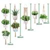 Cesta colgante para plantas con red de cuerda de cáñamo, Gancho tejido a mano, Cesta tejida de cuerda de algodón, Cesta colgante para maceta de estilo nórdico pastoral