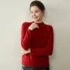 26 Nueva colección Otoño/Invierno: cuello semialto, capa base de punto acanalado, suéter de cachemira, corte holgado, efecto adelgazante, top interior para mujer