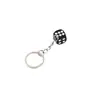 Llavero Colgante Cadena Círculo Plano Dados Estéreo Coloridos Creativos Accesorios de Tamiz de Resina Colgante Decorativo para Bolsos