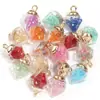 Pingente Redondo com Areia Movediça Estrela de Cinco Pontas Lantejoula com Areia Movediça Acessórios para Pingente de Pulseira Colar Brinco Chaveiro DIY