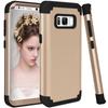 Capa protetora para celular Samsung S8 de silicone de PC de três peças à prova de choque e resistente a quedas, capa protetora simples para S8 Plus