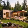 Casas Modulares Container Móveis de Pequeno Porte para Moradia, Reforma de Alojamento de Camping ao Ar Livre, Projeto e Construção