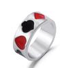 Estilo INS aceite de color gota Anillo de Amor nuevo anillo de rejilla de amor alienígena transfronterizo Accesorios de moda europeos y americanos